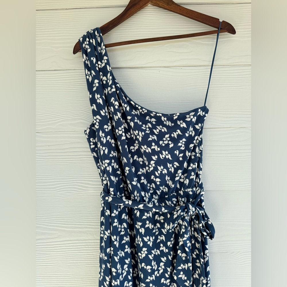Ralph Lauren Elegant Blue Floral One-Shoulder Dress - Picture 6 of 13